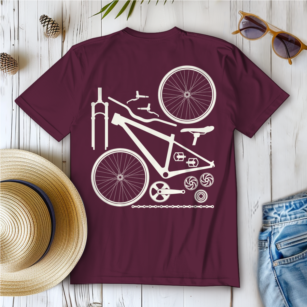 Fahrrad in Einzelteile zerlegt / Frauen T-Shirt