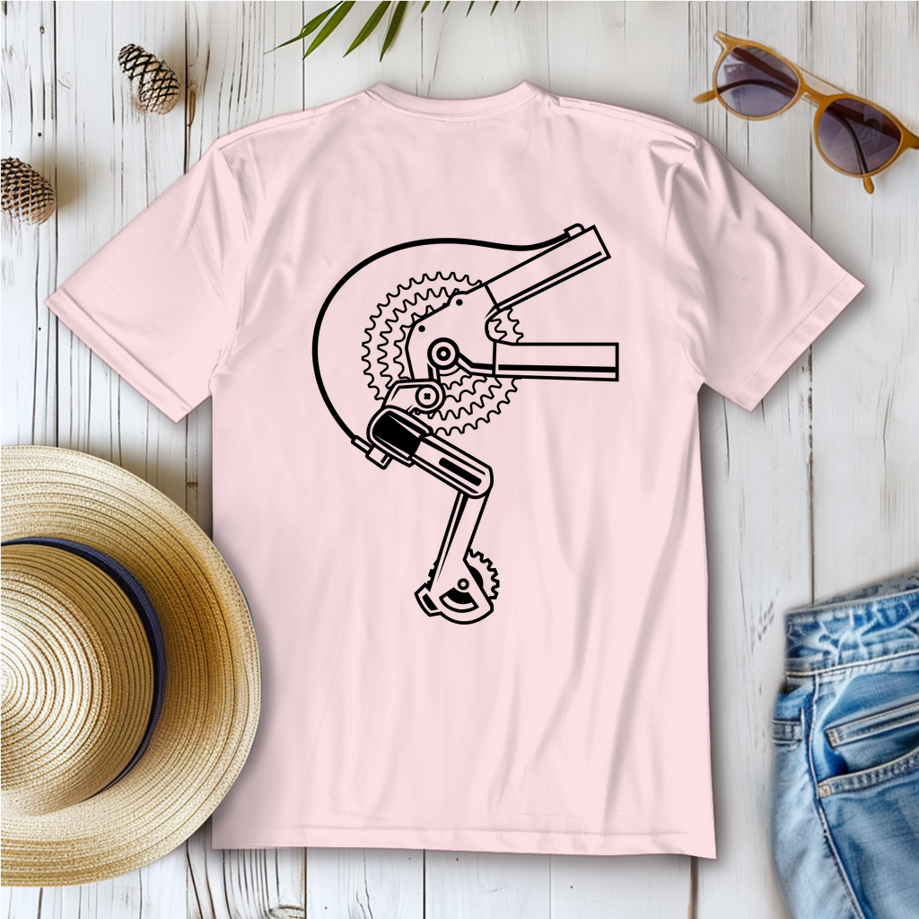 Fahrrad Gangschaltung Motiv Frauen T-Shirt