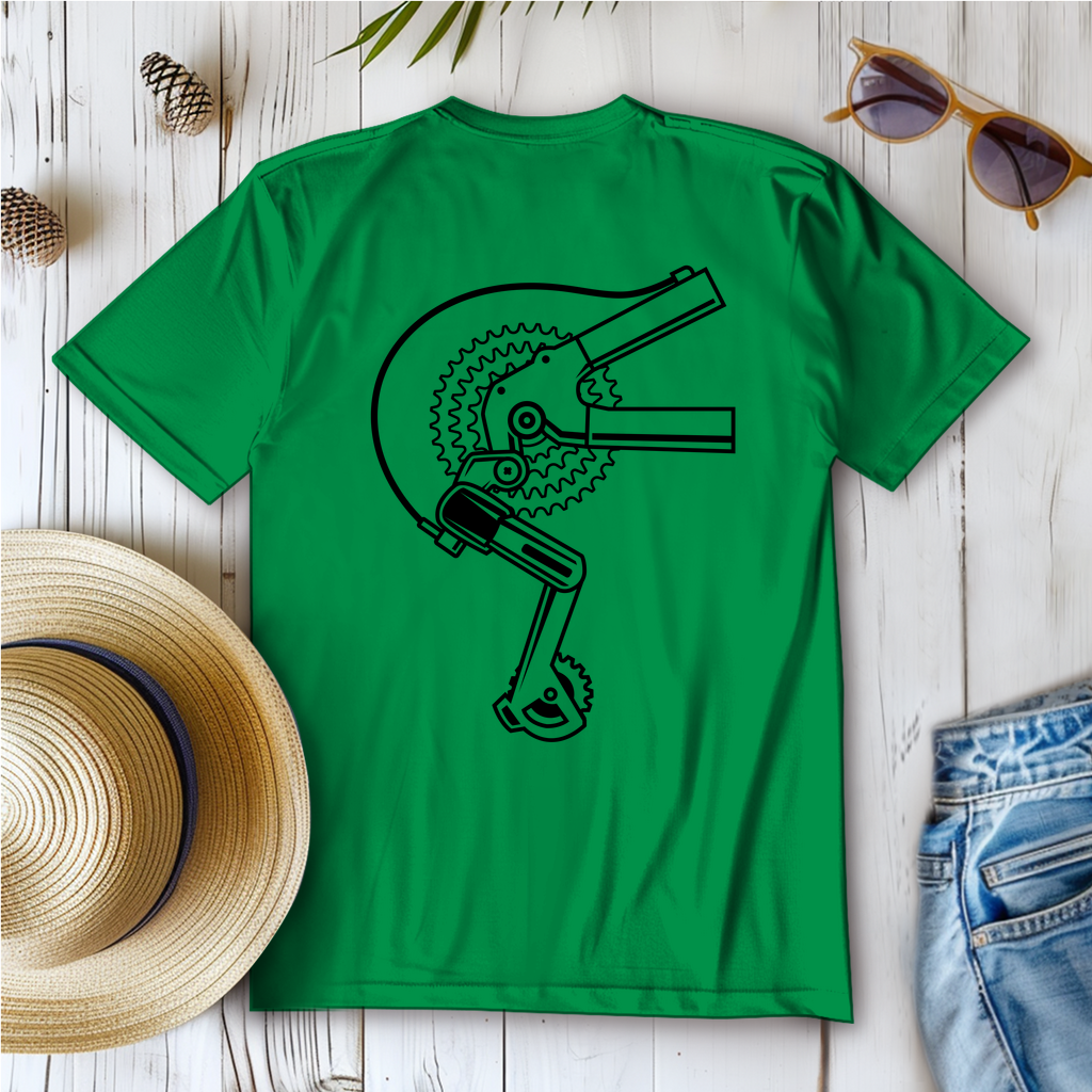 Fahrrad Gangschaltung Motiv Frauen T-Shirt