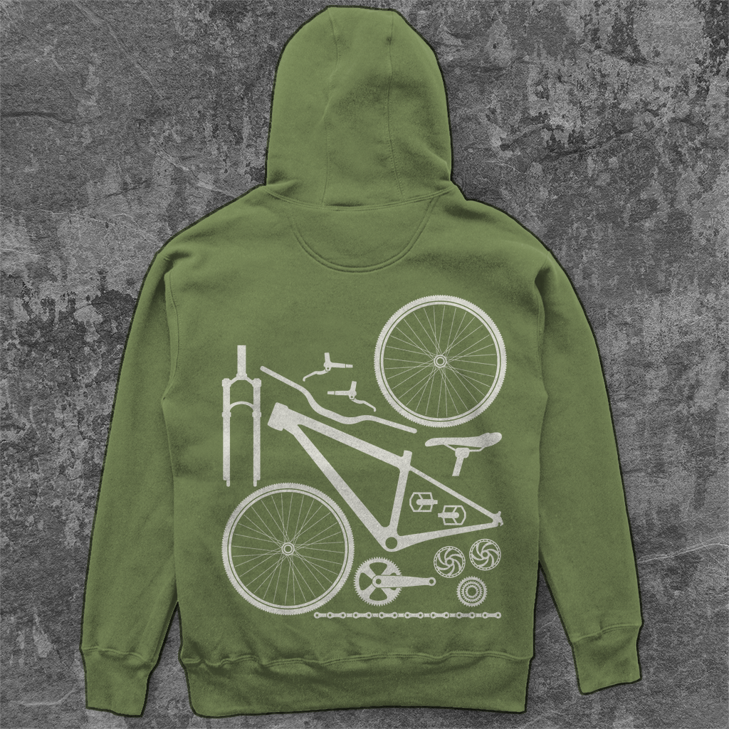 Fahrrad in Einzelteile zerlegt / Unisex Hoodie
